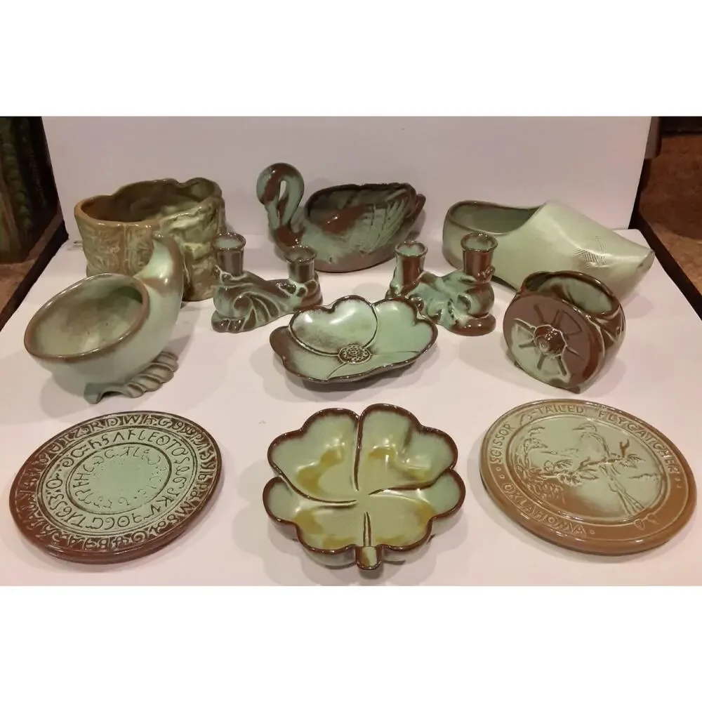 Vintage Frankoma Pottery Swan Planter